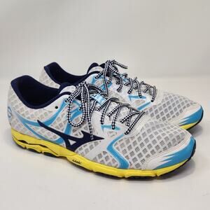 Mizuno Wave Hitogami U4IC Running Shoes Women Size 8 White Blue Lightweight